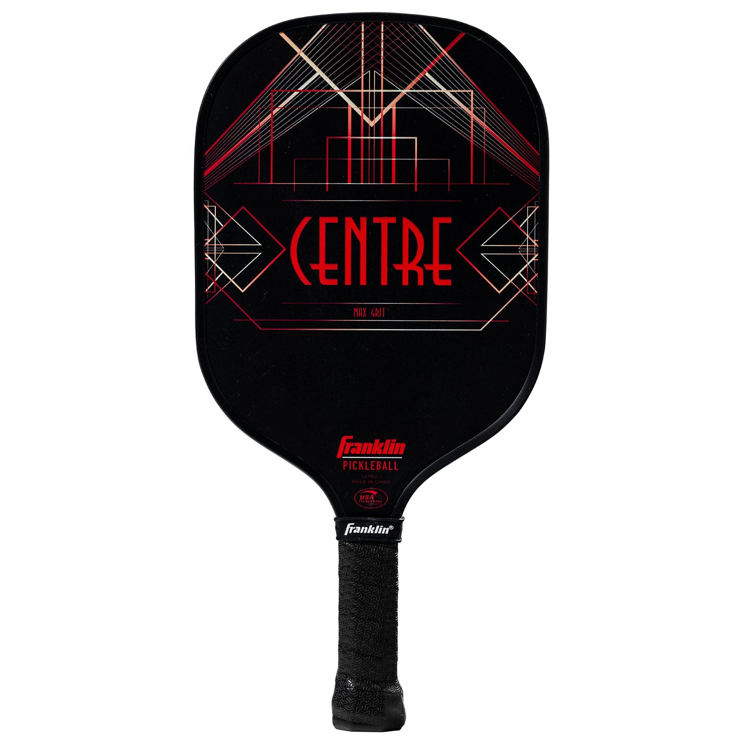 Franklin Sports Pro Pickleball Paddle - Pro Tournament Paddle - USA Pickleball (USAPA) Approved Carbon Fiber Racket - Official Centre Racquet - Red - 13mm Core
